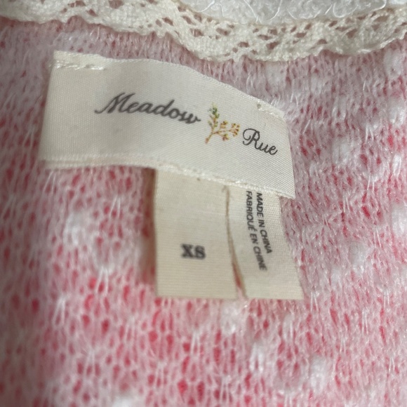 Meadow Rue XS Lace / Embroidered top Super cute Summer/L-S - Picture 5 of 5